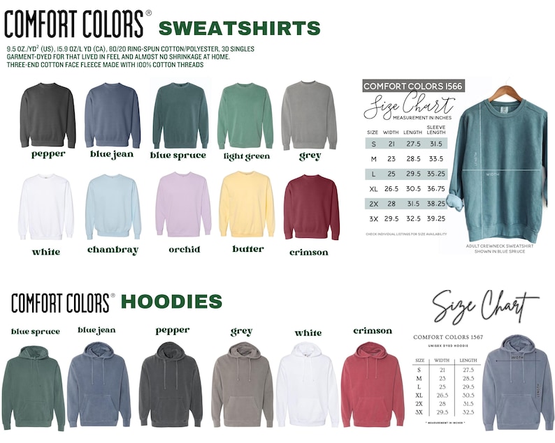 The image is a collage of various sweatshirts and hoodies in different colors, sizes, and styles, presented in a visually appealing manner.