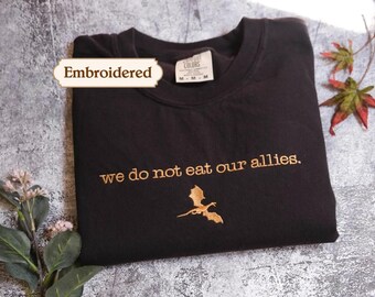 Comfort Colors® We Do Not Eat Our Allies t-shirt, Fourth Wing Shirt, Basgiath War College, Violet Sorrengail, Fourth Wing Merch
