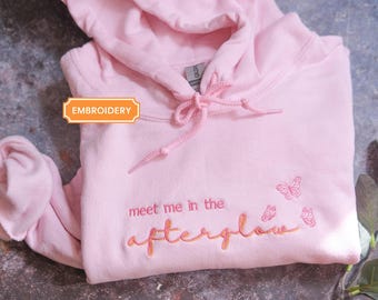 Meet me in the Afterglow Embroidered Sweatshirt, Lover sweatshirt, Christmas Gift for her