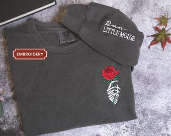 Run Little Mouse Shirt, Rose Skeleton Sweatshirt, Haunting Adeline Tee, Dark Romance Reader Merch, Book Lover Gifts for her