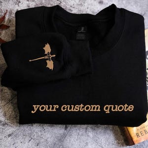 Custom Fourth Wing Quote Embroidered Shirt, Basgiath War College, Dragon Rider, Fantasy Reader gift, Romantasy shirt, reading shirt image 2