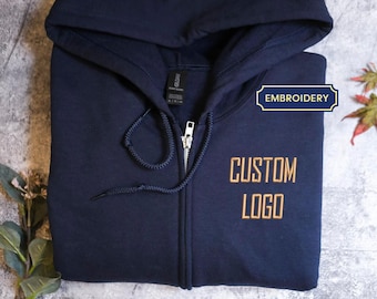 Custom Jacket, Personal Embroidered Hoodie, Custom Embroidered Monogram Hoodie Jacket, Personalized Zipper Hoodie, Customized Zip Up Hoodie