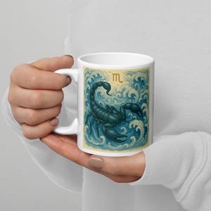 Scorpio Zodiac Mug Astrology Coffee Cup – Horoscope Sign Gift, Scorpio Ceramic Mug, Dishwasher and Microwave Safe, Gift for Zodiac Lover