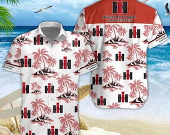 Farmall Traktor Hawaii-Hemd mit tropischem Aloha Design