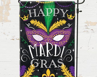 Drapeau de jardin Mardi Gras – 12,5 x 18 po