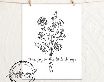 Find joy in the little things  - Art Print - By Jennifer Pugh