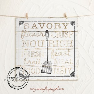 Spatula - Vintage Kitchen Print - By Jennifer Pugh