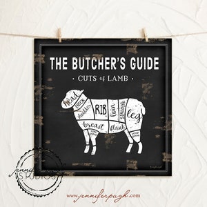 Butchers Guide_LAMB_Art Print - By Jennifer Pugh