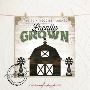 Locally Grown Barn Art Print - By Jennifer Pugh