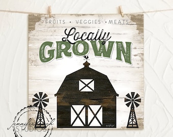 Locally Grown Barn Art Print - By Jennifer Pugh