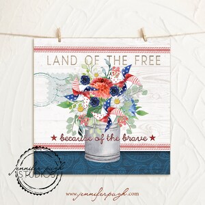 Land of the free_Flowers - Art Print - By Jennifer Pugh