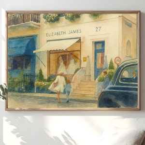 Elizabeth James Bridal Shop Poster - The Parent Trap Wall Art - Vintage Movie Scene Print - Iconic Film Location Decor - Fashion Shop Art