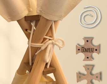 LIONHERZ® Tipi X Zeltstabilisator, Stabilität für jedes Tipi mit 4 Stangen
