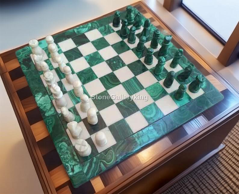 Échecs en marbre naturel - Roi 8,5 cm - Marbre