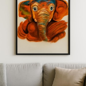 Hand-Painted Ganesha Wall Art | Indian God Painting | Bold Colors