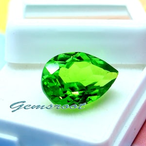9 Carat Green Peridot Honey Comb Cut Gemstone Natural Loose Gem for Fine Jewelry AAA Quality August Birthstone Pear Cut Faceted Peridot