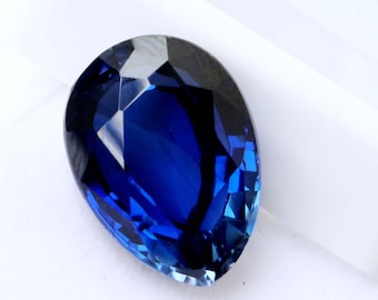 Selten Gefunden Blauer Saphir Lose Kashmir Saphir Birnenschliff 11.3Ct Zertifizierter Saphir AAA Edelstein Natürlicher Saphir Beste Qualität Im Besten Angebot