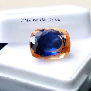 11ct Cushion Cut Sapphire Gemstone Unheated Untreated Pitambari Sapphire Natural Stone Loose Certified Pitambari Sapphire AAA Faceted Stone