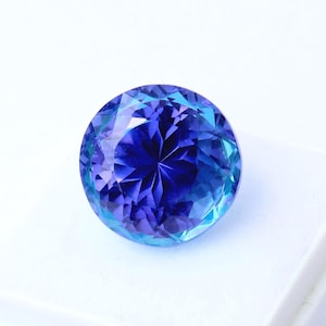 Bi Color Pitambari Sapphire 15 Ct Round Cut Natural Blue & Purple Gemstone Certified Loose Sapphire AA Certified Sapphire Faceted Stone Ring