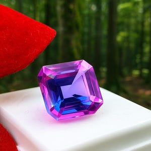 Pitambari Sapphire Best Quality Pink & Blue Gemstone 13 Ct Radiant Cut Certified Pitambari Sapphire Loose Genuine Sapphire Best Offer