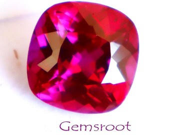 12CTs Faceted Padparadscha Sapphire Cushion Shape Amazing Cut & Quality Pink Sapphire Natural Loose Gemstone AAA Sapphire Jewelry Best Gift