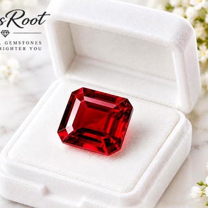 10 Ct Natural Burmese Red Ruby Radiant Cut Loose Stone Faceted Gem Certified Fine Jewelry Birthstone