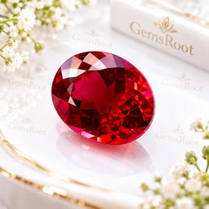 13ct Burma Ruby Excellent Quality Gemstone Genuine Dark Red Ruby Loose Oval Cut GGI Certified Ruby Faceted For jewelry Making Ruby Stone