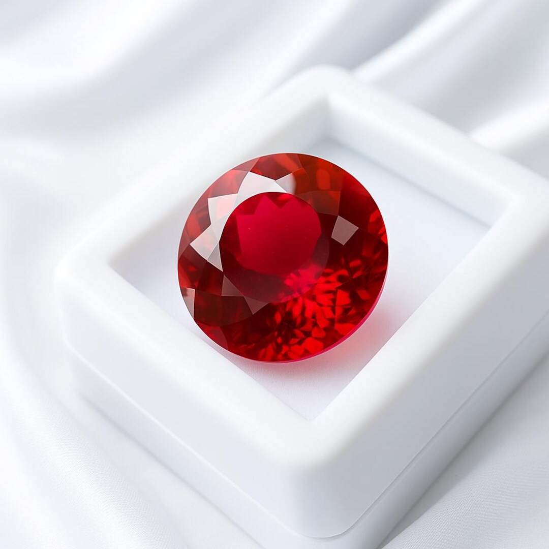 AAA Quality Loose Ruby Gemstone Dark Red Ruby Round Cut 14 Ct Genuine ...