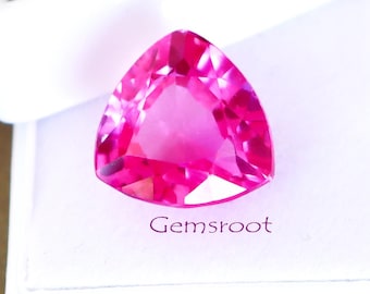 9.90ct AAA Certified Sapphire Trillion Cut Pink Sapphire Best Quality Sapphire Natural Loose Gemstone Sapphire Jewelry Ring Gemstone