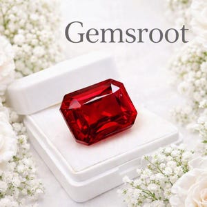 10 Ct AAA Burmese Red Ruby, Emerald Cut Loose Gemstone