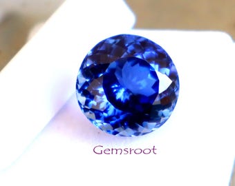 Unheated Untreated Royal Blue Sapphire AAA Stone 12ct Round Cut Faceted Sapphire Certified Loose Sapphire Natural Gem Perfect Gift For Her