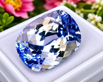 23ct Earth Mined Blue Sapphire Stone Trillion Cut Faceted Sapphire Certified Unheated Untreated Loose Sapphire AAA Stone Ring Gift For Her