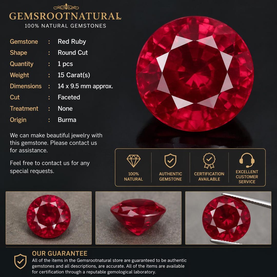 Very Pretty Ruby Very Beautiful Best Quality Ruby Gemstone Loose Red Ruby From Burma 15 ...