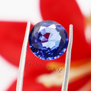 Natural Blue Sapphire 8-10 Ct Round Cut Loose Gemstone Certified Sapphire Jewelry Making September Birthstone Unheated Untreated Sapphire