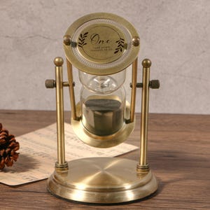 Personalized Metal hourglass，Hourglass 15 Minutes, home Table Decoration, Customizable anniversary gift,Anniversary gift for loved ones