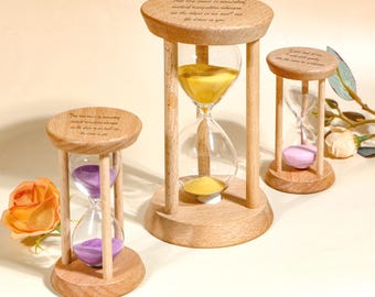 Custom Engraved Hourglass: Sand Ceremony Timer, Unity Sand Set