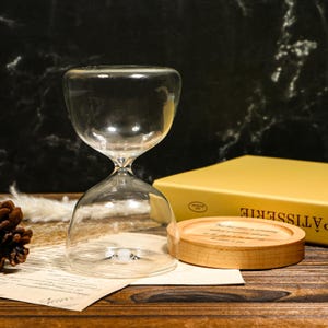 Personalized Empty Hourglass for Wedding,  Custom Engraving Wood Refillable Sand Ceremony Hourglass, 1-5mins sand timer for home decor gift