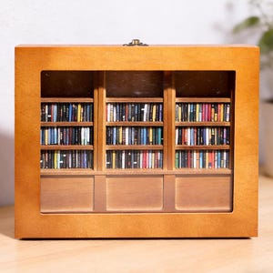 Ångestlindrande bokhylla - Mini-fidgetleksak med små böcker, skrivbordsleksak för mental hälsa för stress- och ångesthantering