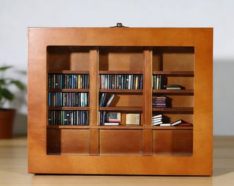 Libreria Anxiety selezionata, mini libreria, ansiolitica, librerie modello in miniatura. Regalo unico per amanti dei libri e insegnanti, decorazione per la casa