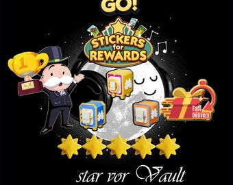 Monopoly Go Stars for Vault| Sticker Album | 200 Stars | Read Description | Instan Send