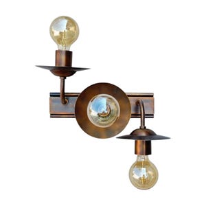 Handmade Solid Brass 3-Bulb Wall Sconce - Antique Industrial Light
