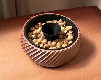 Custom Pistachio Bowl with Shell Holder | Snack Bowl | Nut Serving Dish | Personalized Color Choice