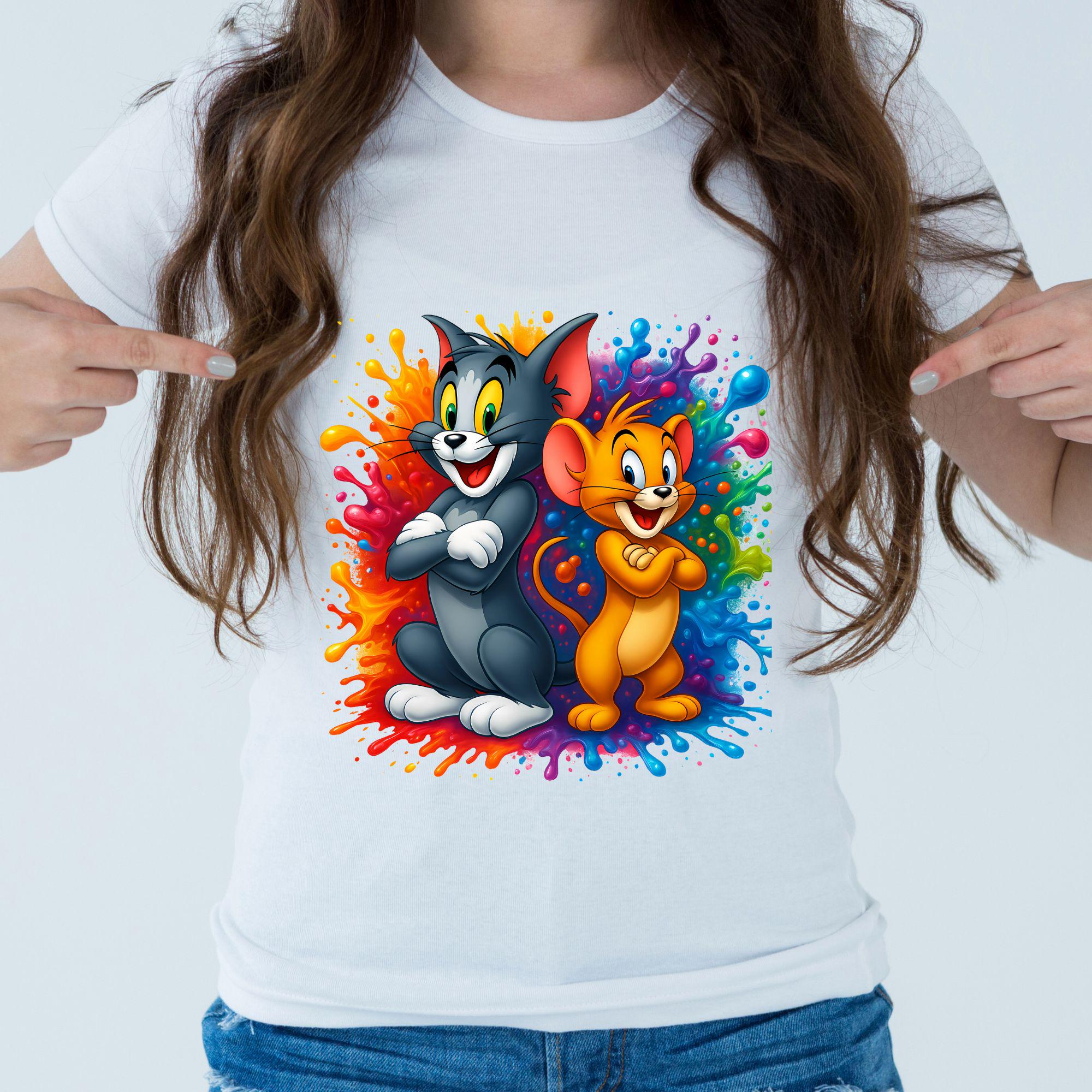 T-shirt avec motif imprimé - Jaune clair/Tom et Jerry - ENFANT | H&M FR