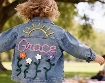 Personalized Kids Denim Jacket | Custom Name Jean Jacket | Birthday Gift