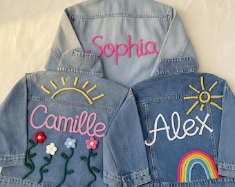 Personalized Kids Denim Jacket, Custom Name, Birthday Gift