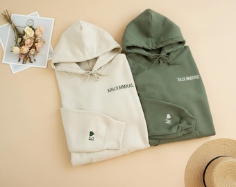 Custom Embroidered Roman Numeral Hoodie | Personalized Anniversary Gift