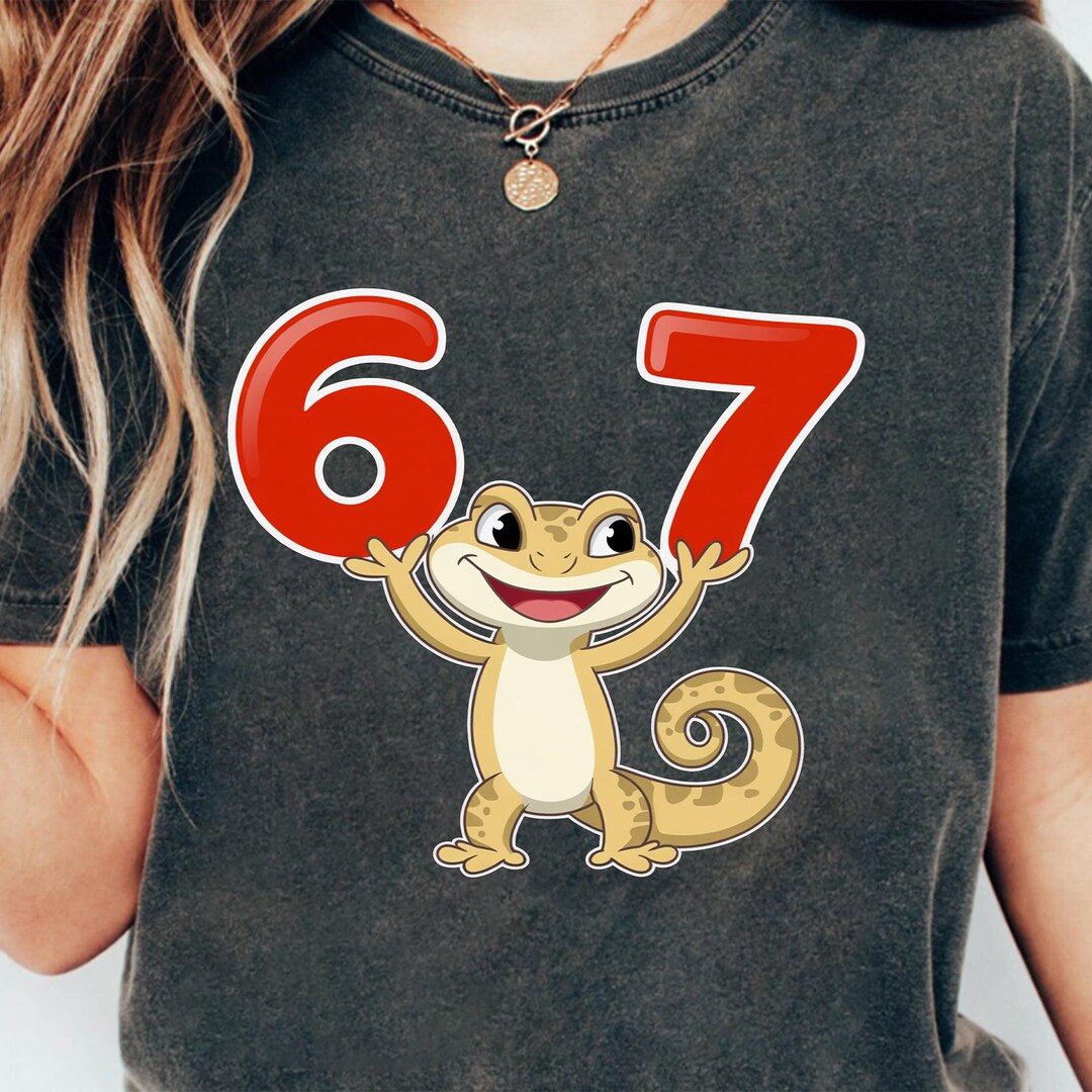 67 Cute Gecko PNG | Funny Number Sixty Seven Cartoon Design | Back to ...