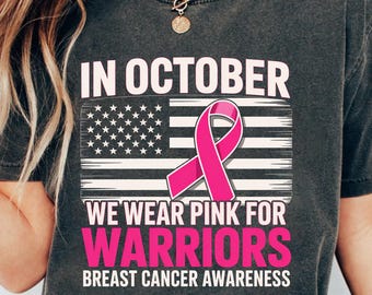 Pink Ribbon Breast Cancer Awareness PNG: Warriors Design (Digital Download)