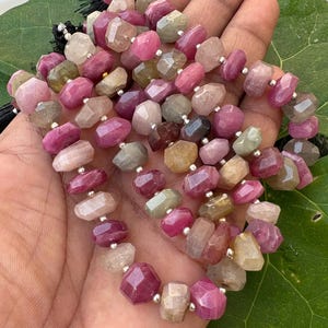 Multi Ruby Beads, Faceted Nugget Strand, 240 Ct. Natural Gemstone