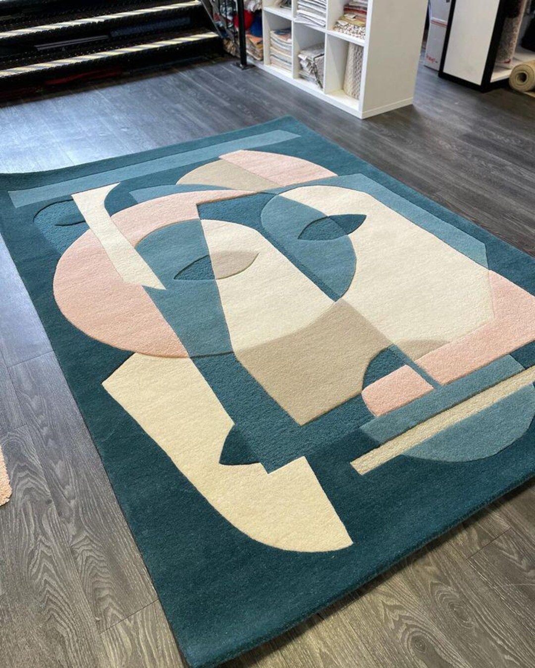 Hand Tufted Wool Rug | Abstract Face, Modern Art Carpet - Etsy